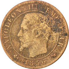 FRANCE, Napoléon III, Centime, 1856, Lille, KM #775.7, F(12-15), Bronze, Gadoury