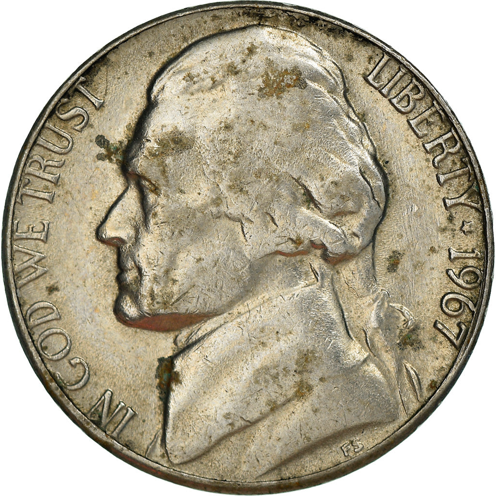 Münze, Vereinigte Staaten, 5 Cents, 1967, Philadelphia, S+, Copper-nickel