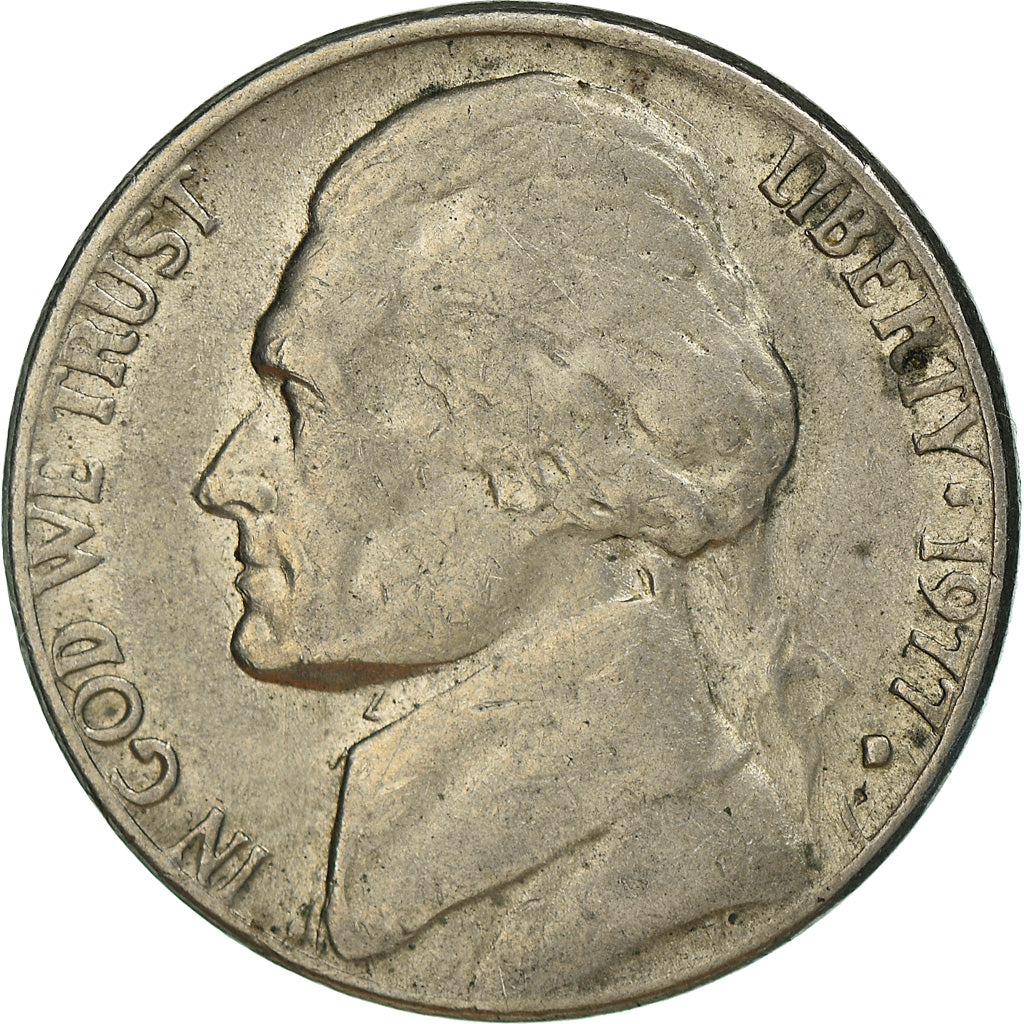 Coin, United States, 5 Cents, 1977, Denver, EF(40-45), Copper-nickel, KM:A192