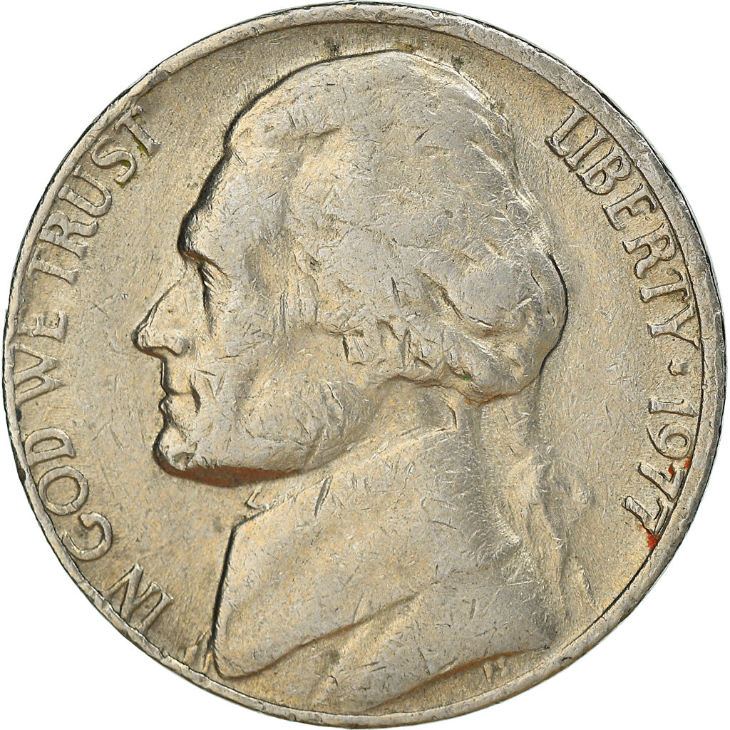 Moneta, USA, 5 Cents, 1977, Philadelphia, VF(30-35), Miedź-Nikiel, KM:A192