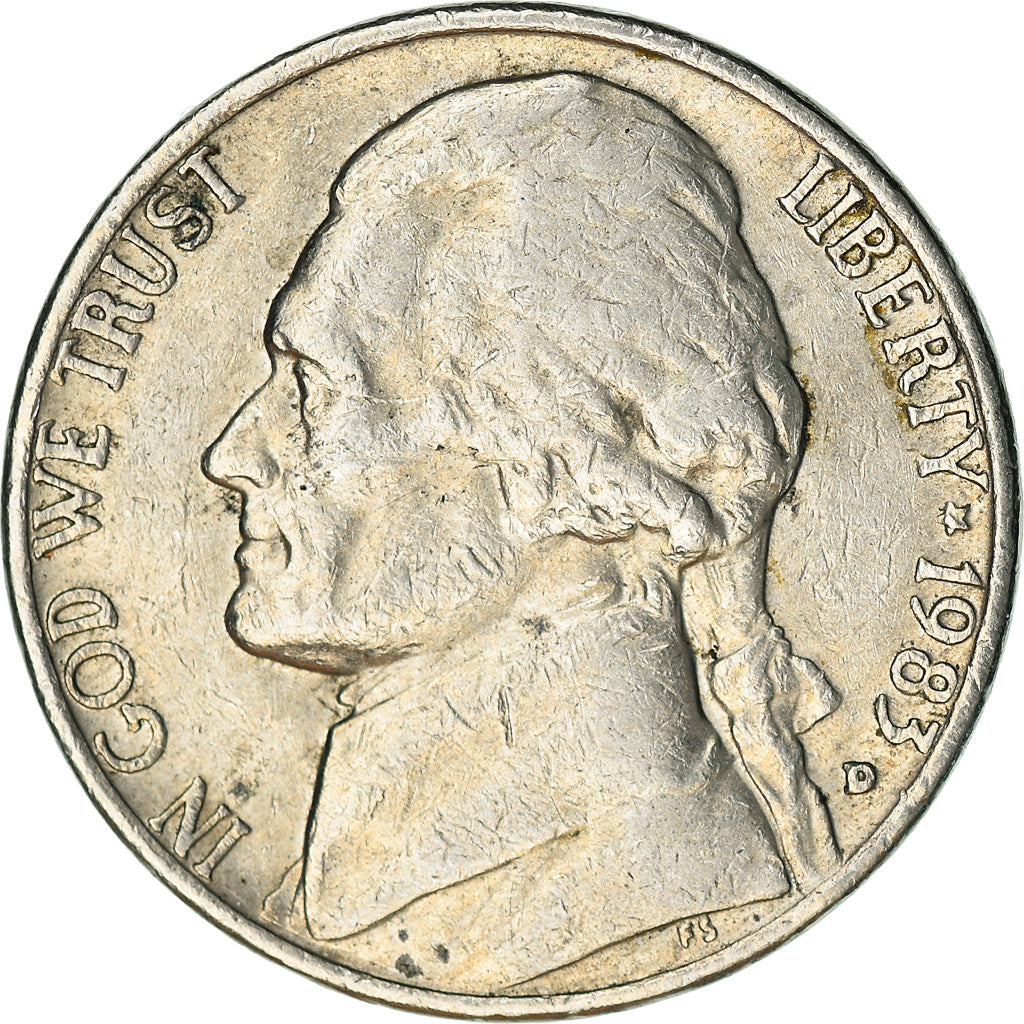 Coin, United States, 5 Cents, 1983, Denver, VF(30-35), Copper-nickel, KM:A192