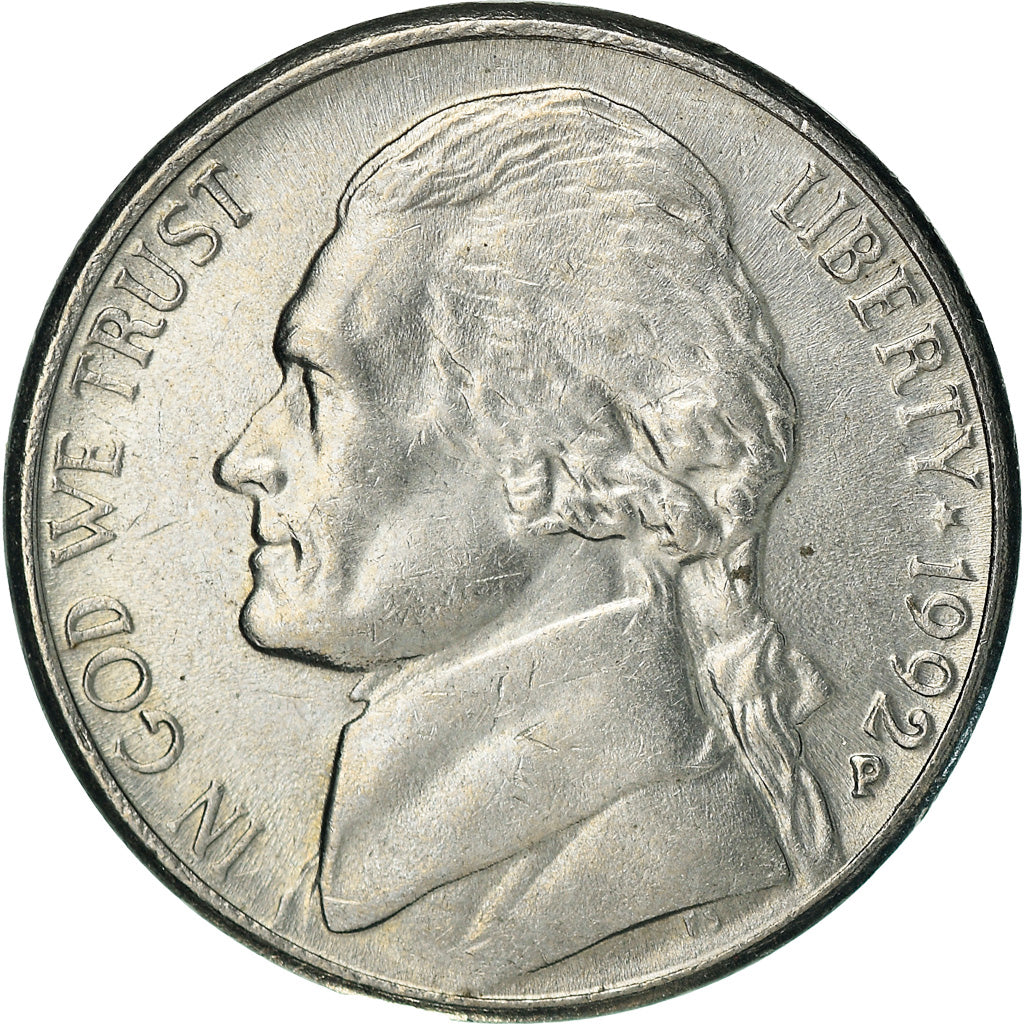 Monnaie, États-Unis, 5 Cents, 1992, Philadelphie, TTB+, Copper-nickel, KM:A192