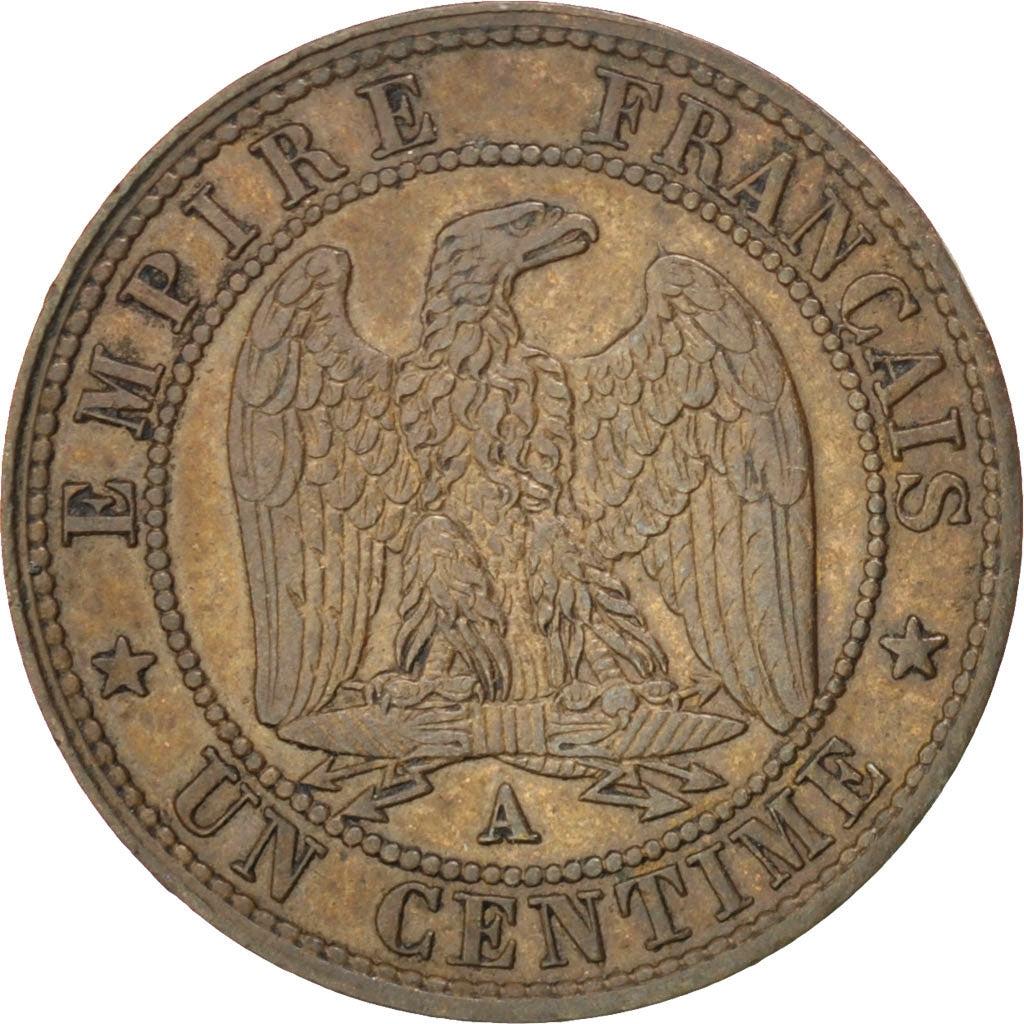 FRANCE, Napoléon III, Centime, 1862, Paris, KM #795.1, EF(40-45), Bronze, Gadour