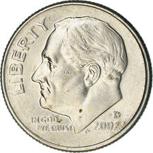Coin, United States, Roosevelt Dime, Dime, 2002, U.S. Mint, Denver, AU(50-53)