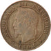 FRANCE, Napoléon III, Centime, 1862, Strasbourg, KM #795.2, EF(40-45), Bronze, G