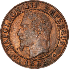 Moneda, Francia, Napoleon III, Napoléon III, Centime, 1862, Strasbourg, EBC