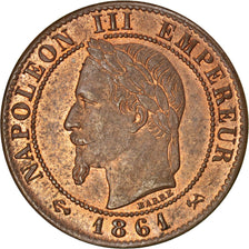 Coin, France, Napoleon III, Napoléon III, Centime, 1861, Bordeaux, MS(60-62)