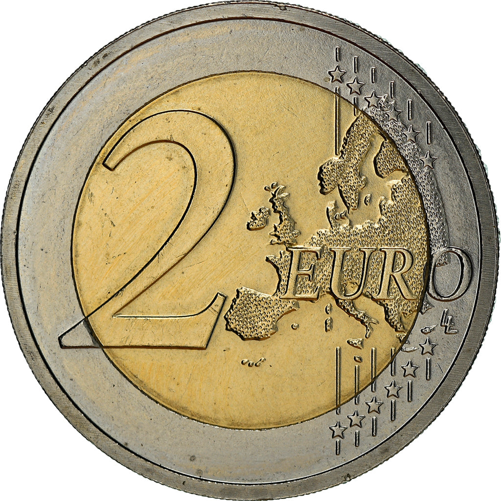 Luxembourg, Mère Teresa, 2 Euro, 2011, Colourized, AU(55-58), Bi-Metallic
