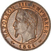 FRANCE, Napoléon III, Centime, 1861, Bordeaux, KM #795.3, AU(55-58), Bronze, G..