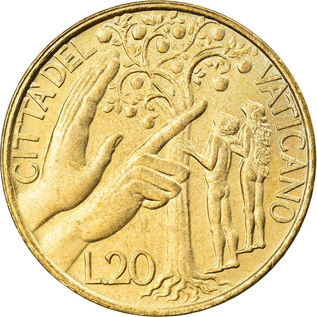 Coin, VATICAN CITY, John Paul II, 20 Lire, 1988, Roma, MS(63), Aluminum-Bronze