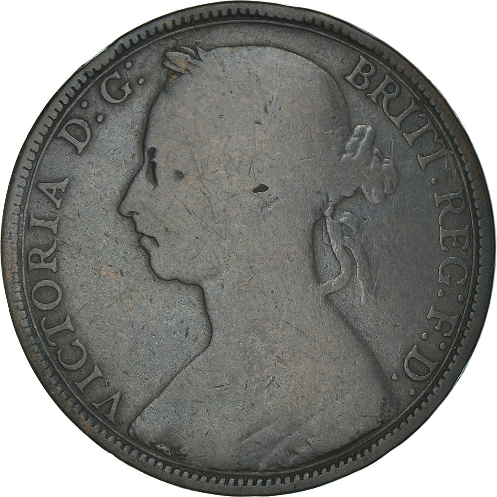 Münze, Großbritannien, Victoria, Penny, 1891, SGE+, Bronze, KM:755
