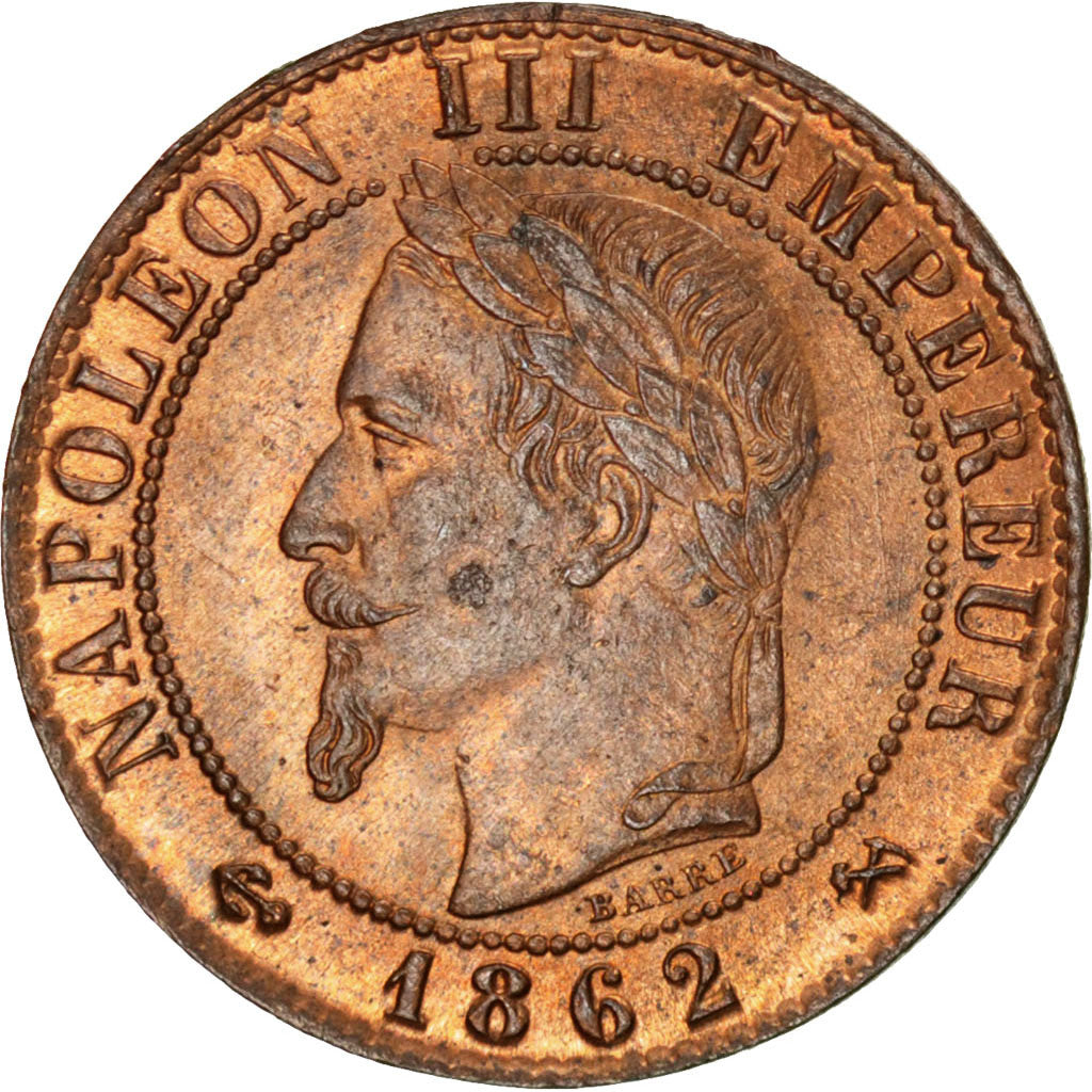 Moneta, Francja, Napoleon III, Napoléon III, Centime, 1862, Bordeaux