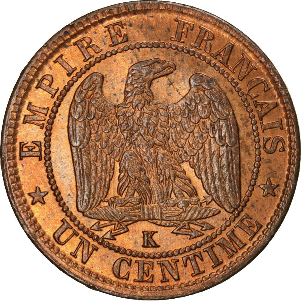 Moneta, Francja, Napoleon III, Napoléon III, Centime, 1862, Bordeaux