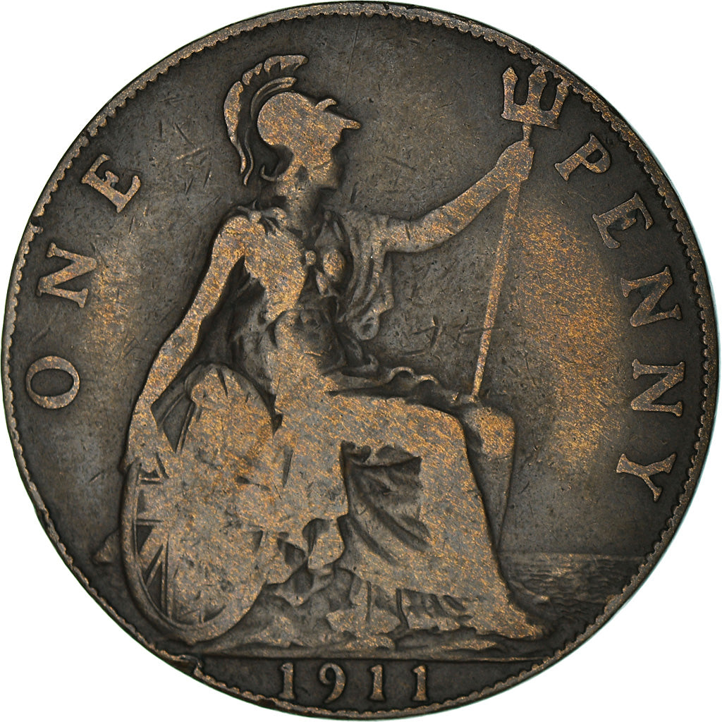 Moneta, Gran Bretagna, George V, Penny, 1911, MB, Bronzo, KM:810