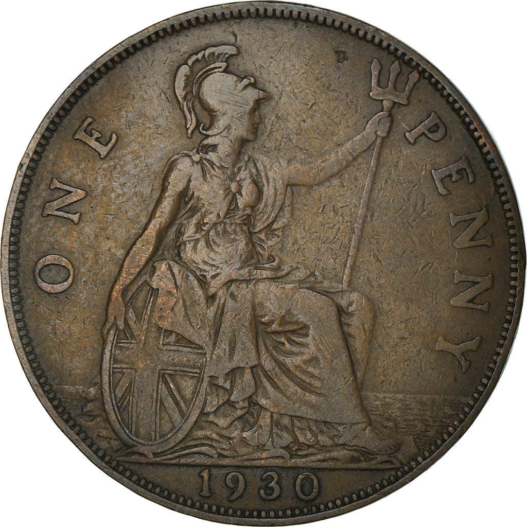 Moneta, Gran Bretagna, George V, Penny, 1930, MB+, Bronzo, KM:838