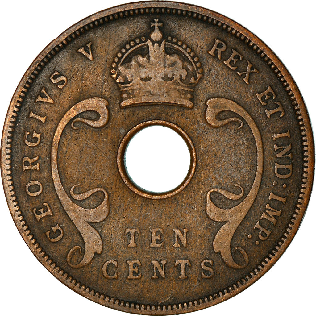Monnaie, EAST AFRICA, George V, 10 Cents, 1935, TB+, Bronze, KM:19