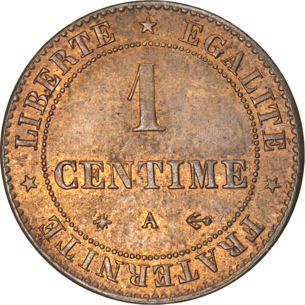 Moneta, Francia, Cérès, Centime, 1872, Paris, SPL-, Bronzo, KM:826.1