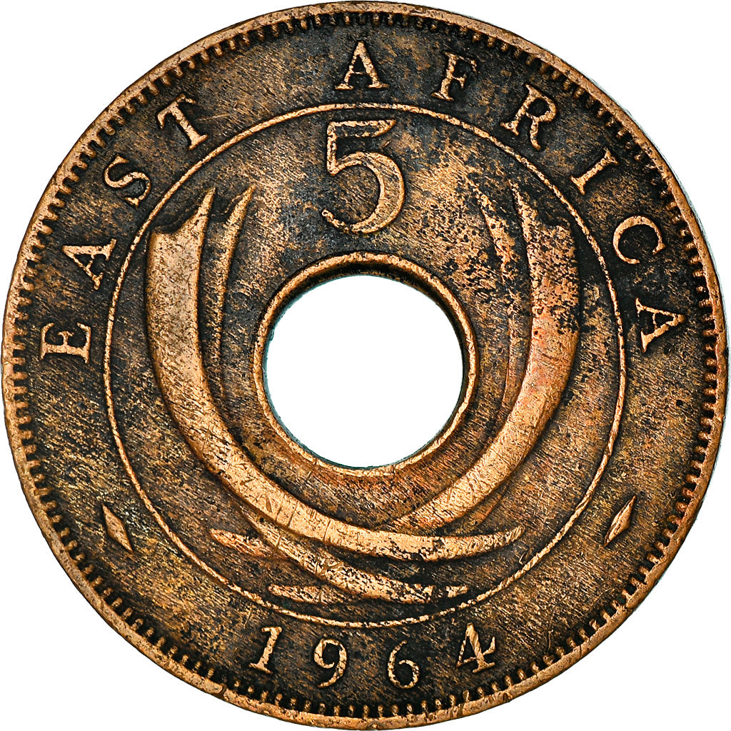 Monnaie, EAST AFRICA, 5 Cents, 1964, TB+, Bronze, KM:39