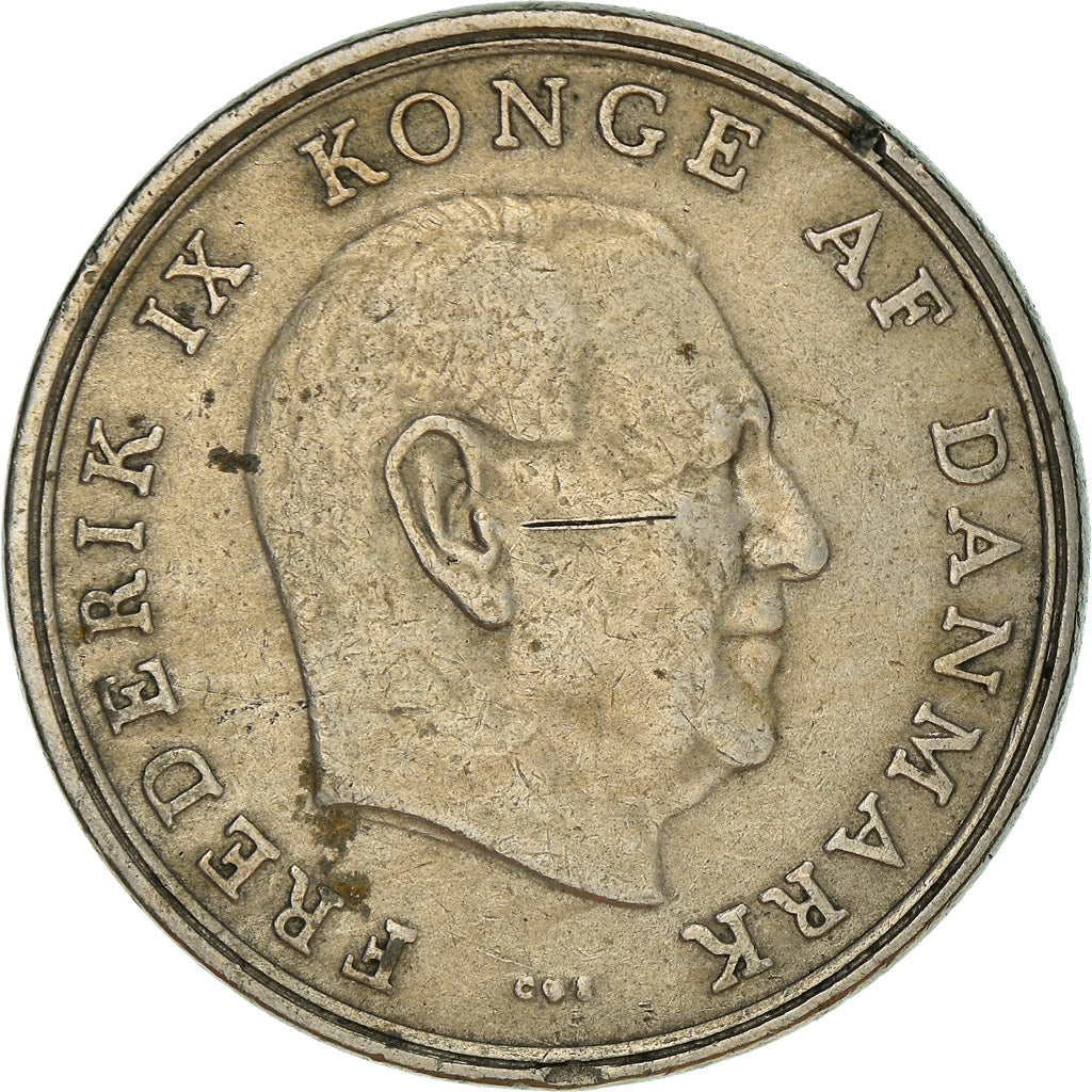 Monnaie, Danemark, Frederik IX, 5 Kroner, 1966, Copenhagen, TTB, Copper-nickel