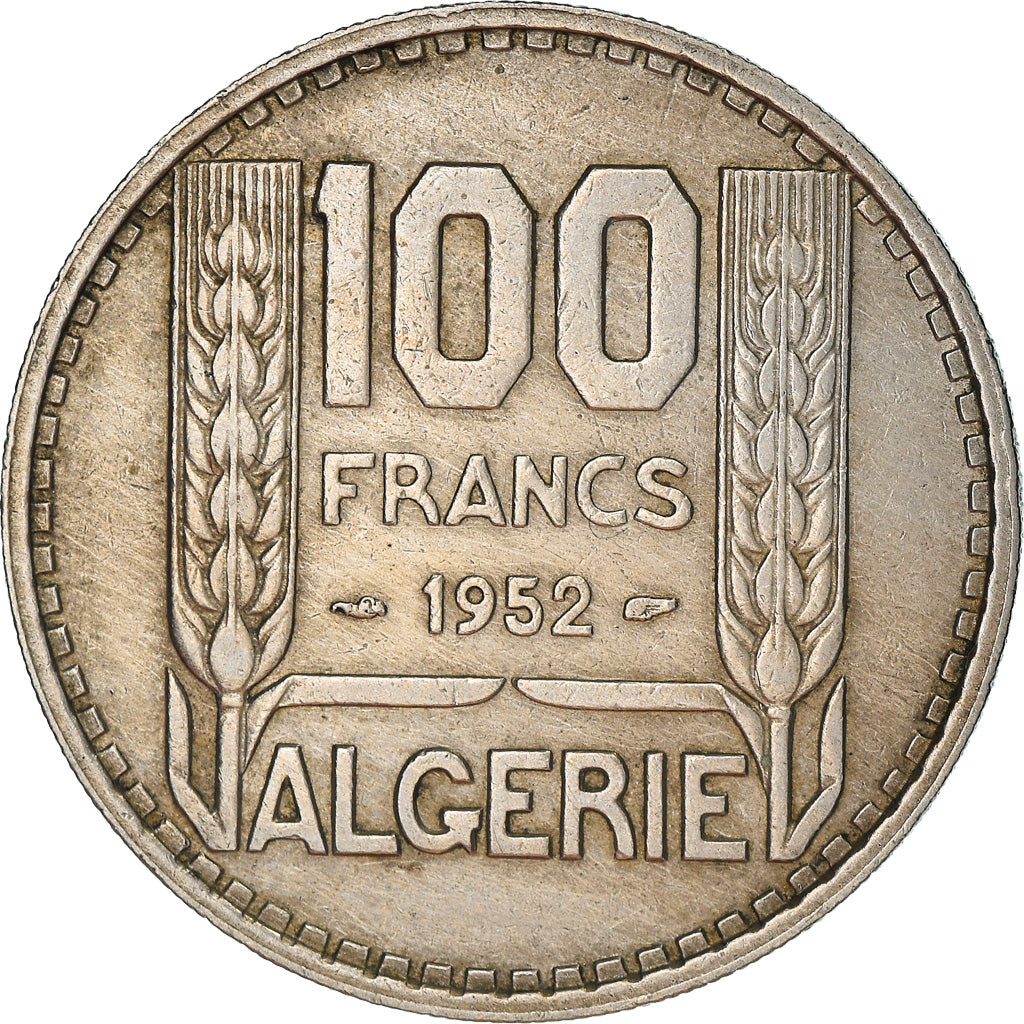 Coin, Algeria, 100 Francs, 1952, Paris, EF(40-45), Copper-nickel, KM:93