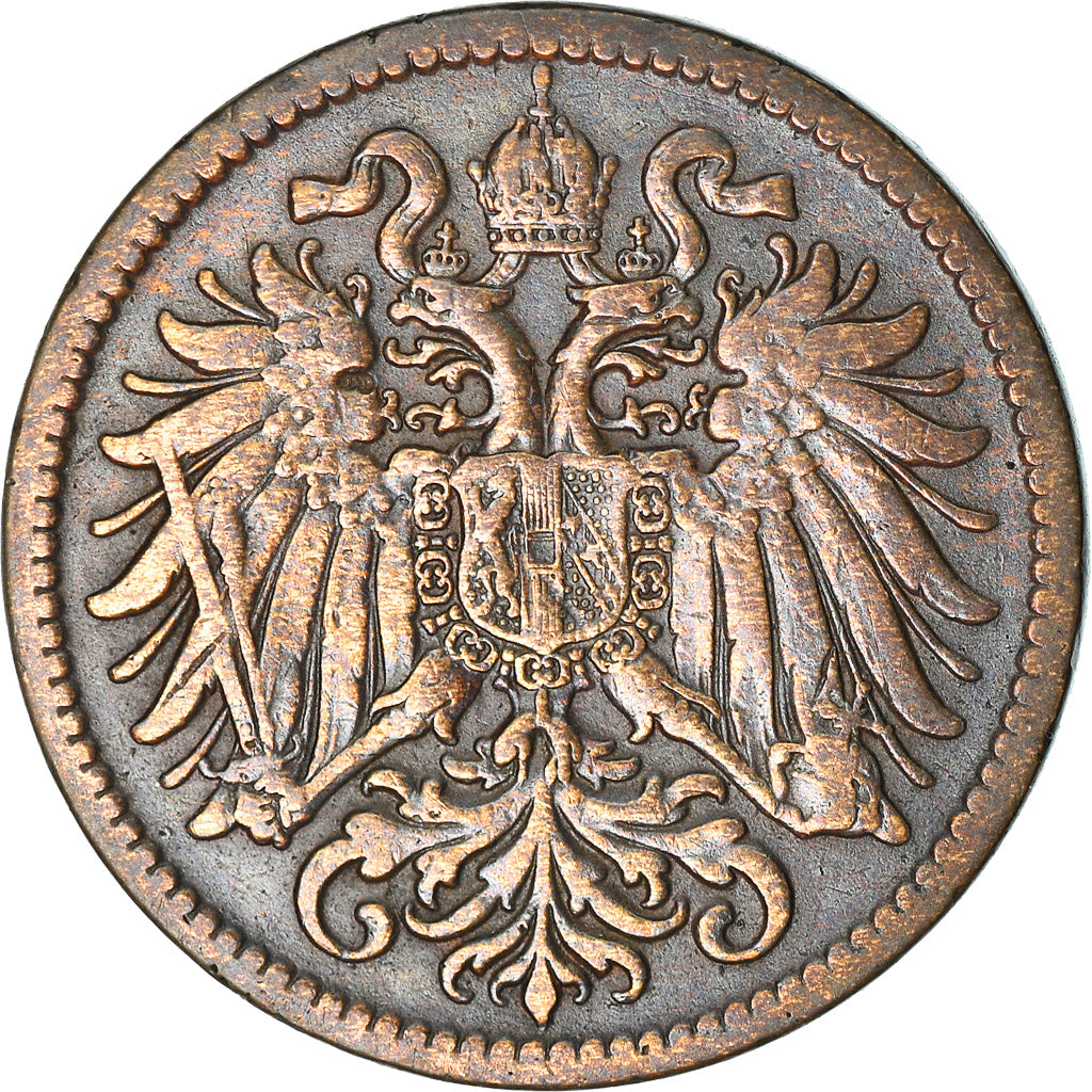 Coin, Austria, Franz Joseph I, 2 Heller, 1906, AU(50-53), Bronze, KM:2801