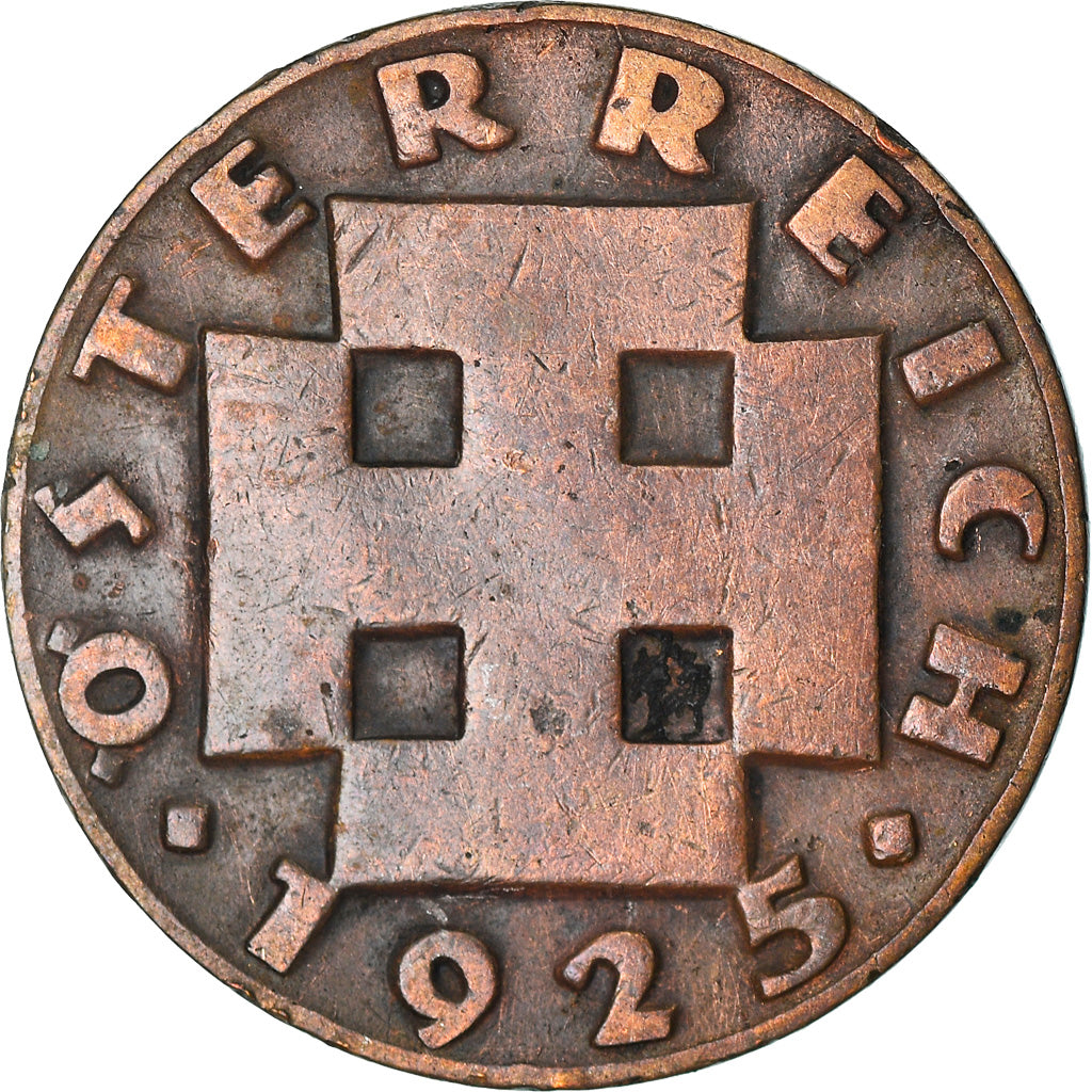 Coin, Austria, 2 Groschen, 1925, VF(30-35), Bronze, KM:2837