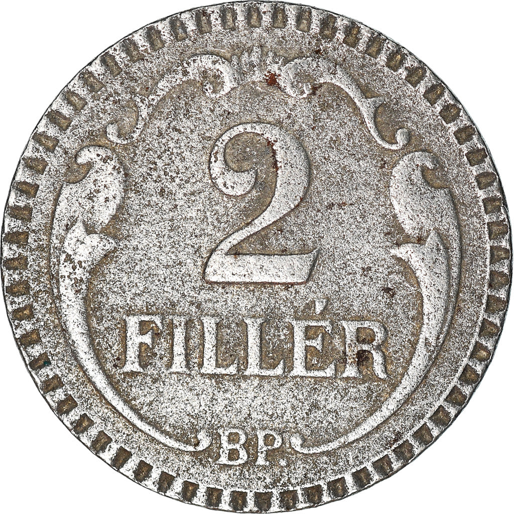 Coin, Hungary, 2 Filler, 1940, Budapest, VF(20-25), Steel, KM:518.1