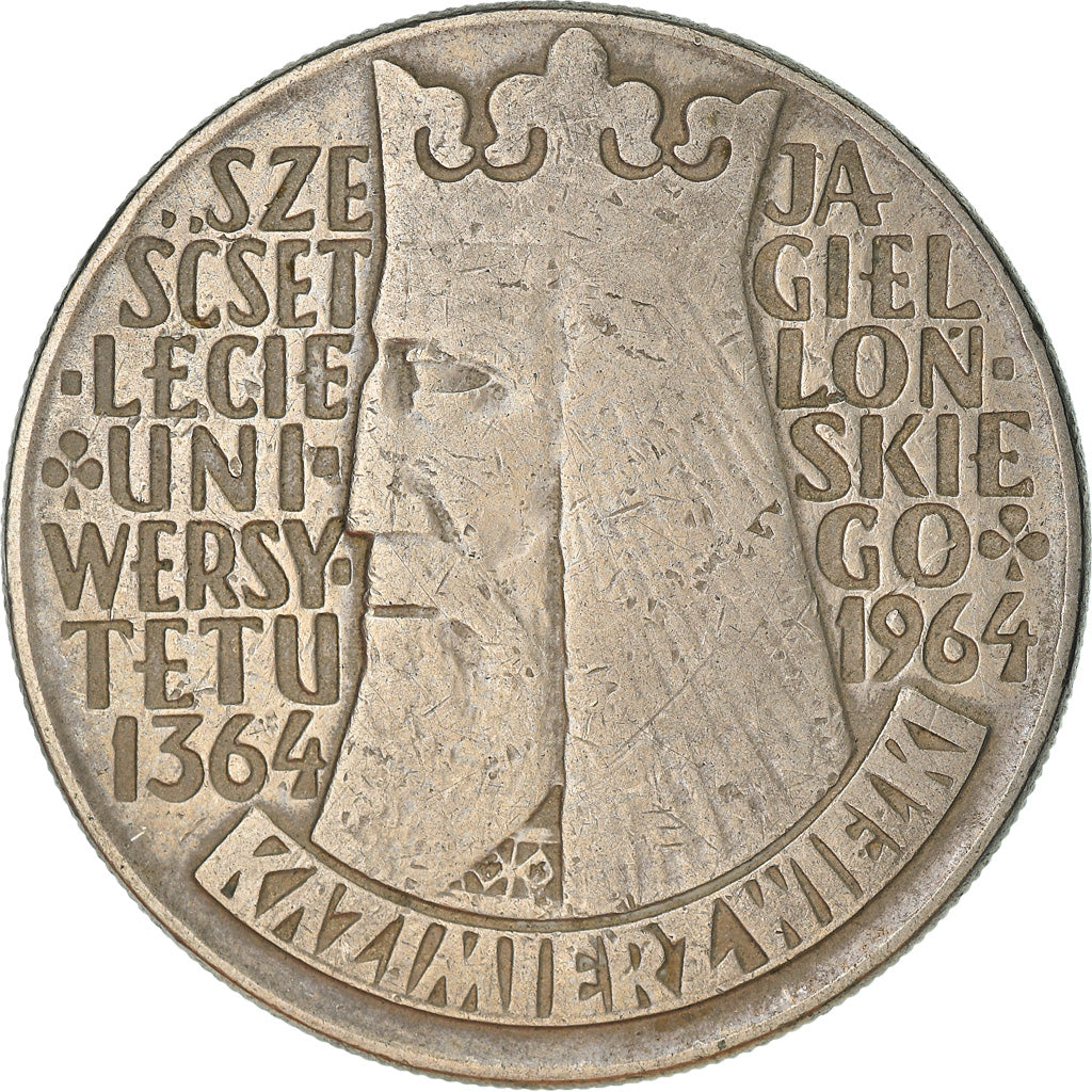 Coin, Poland, 10 Zlotych, 1964, Warsaw, EF(40-45), Copper-nickel, KM:52.2