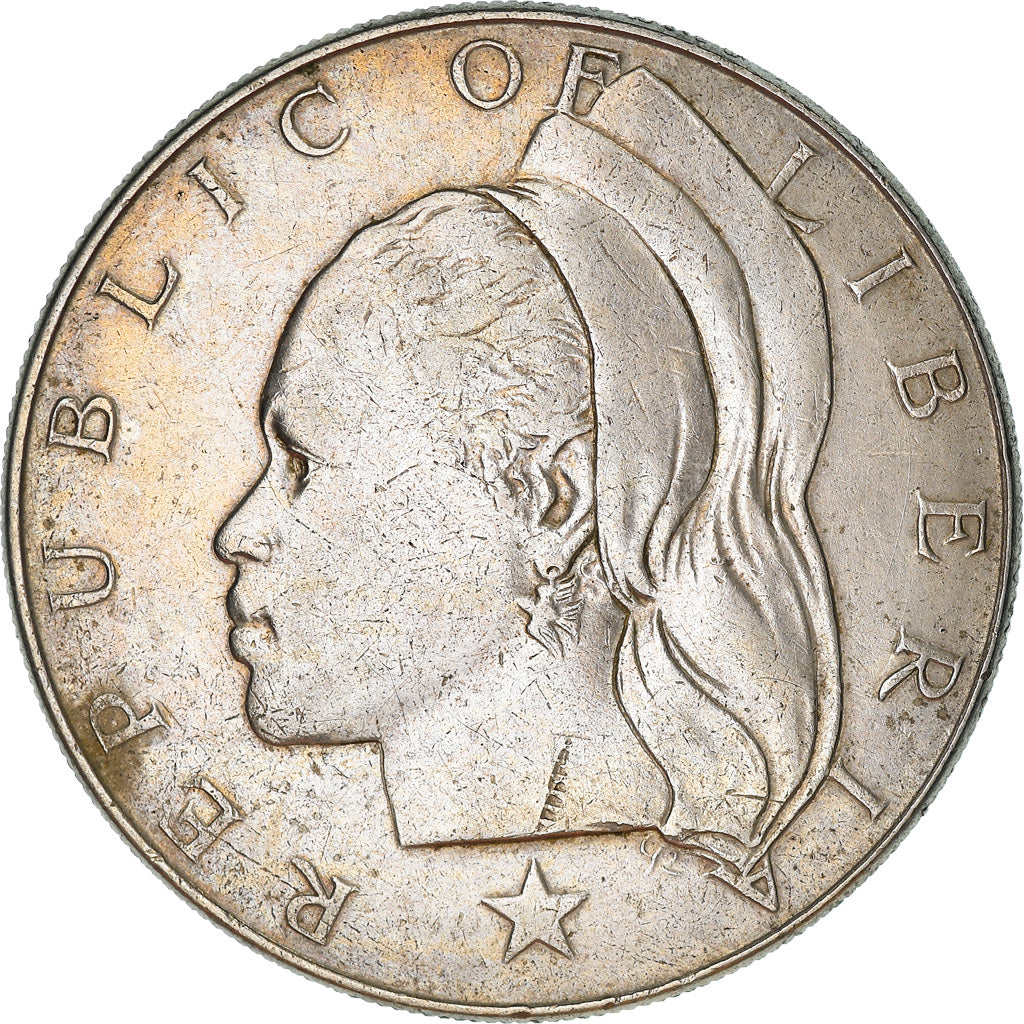 Coin, Liberia, Dollar, 1968, EF(40-45), Copper-nickel, KM:18a.2