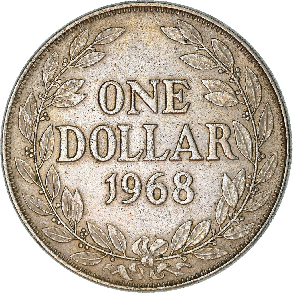 Coin, Liberia, Dollar, 1968, EF(40-45), Copper-nickel, KM:18a.2