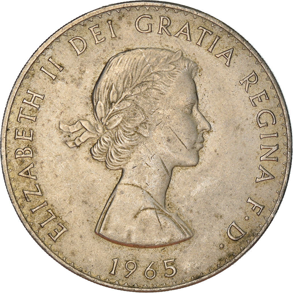 Munten, Groot Bretagne, Elizabeth II, Crown, 1965, ZF, Copper-nickel, KM:910
