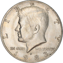 Coin, United States, Kennedy Half Dollar, Half Dollar, 1983, U.S. Mint