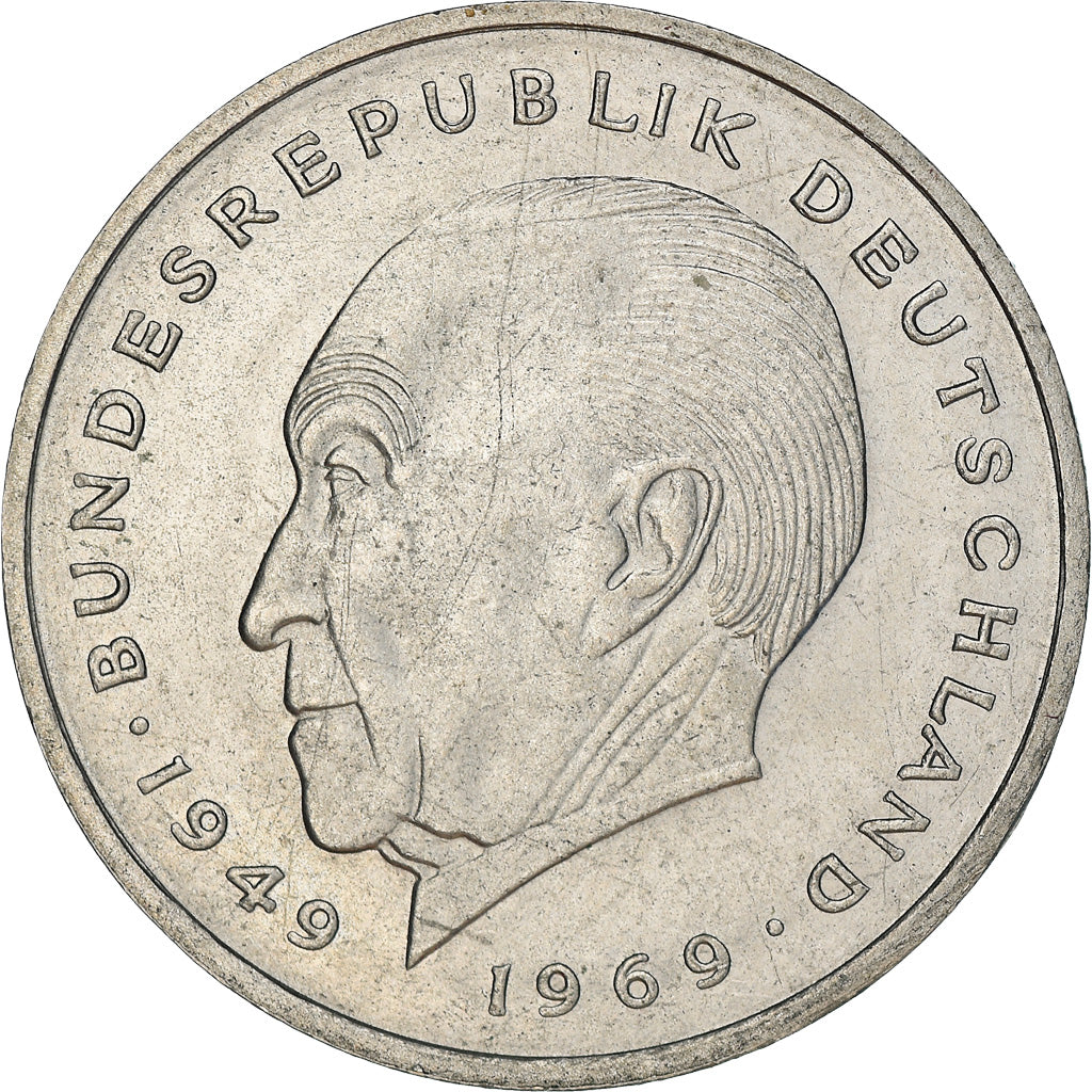 Moneta, GERMANIA - REPUBBLICA FEDERALE, 2 Mark, 1969, Stuttgart, BB