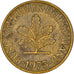 Coin, GERMANY - FEDERAL REPUBLIC, 10 Pfennig, 1975, Stuttgart, EF(40-45), Brass