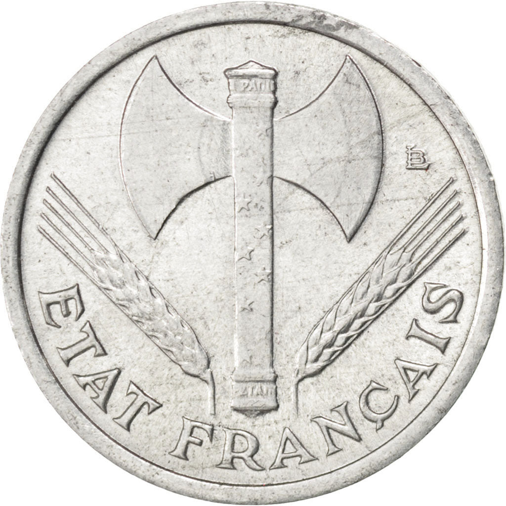 FRANCE, Bazor, 50 Centimes, 1942, Paris, KM #914.1, MS(60-62), Aluminum, 18,...