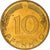 Moneta, Niemcy - RFN, 10 Pfennig, 1977, Karlsruhe, EF(40-45), Mosiądz powlekany