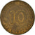 Coin, GERMANY - FEDERAL REPUBLIC, 10 Pfennig, 1980, Munich, VF(30-35), Brass