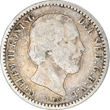 Coin, Netherlands, 10 Cents, 1890, VF(20-25), Silver, KM:80