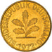 Coin, GERMANY - FEDERAL REPUBLIC, 10 Pfennig, 1972, Stuttgart, AU(50-53), Brass