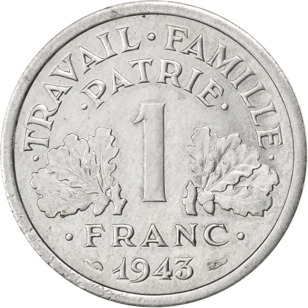 Monnaie, France, Bazor, Franc, 1943, SUP+, Aluminium, KM:902.1, Gadoury:471