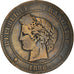 Moneta, Francia, Cérès, 10 Centimes, 1886, Paris, MB, Bronzo, KM:815.1