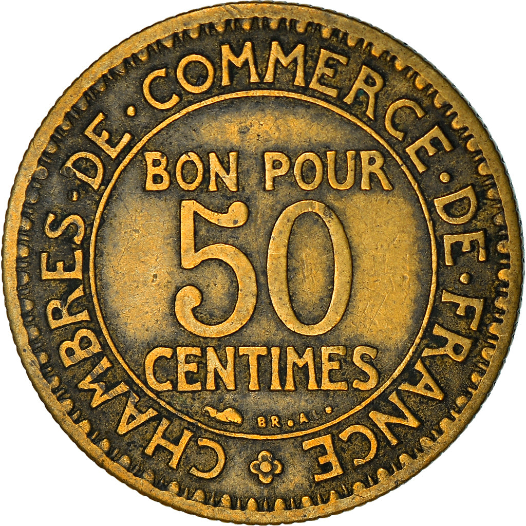 Coin, France, Chambre de commerce, 50 Centimes, 1921, Paris, VF(30-35)