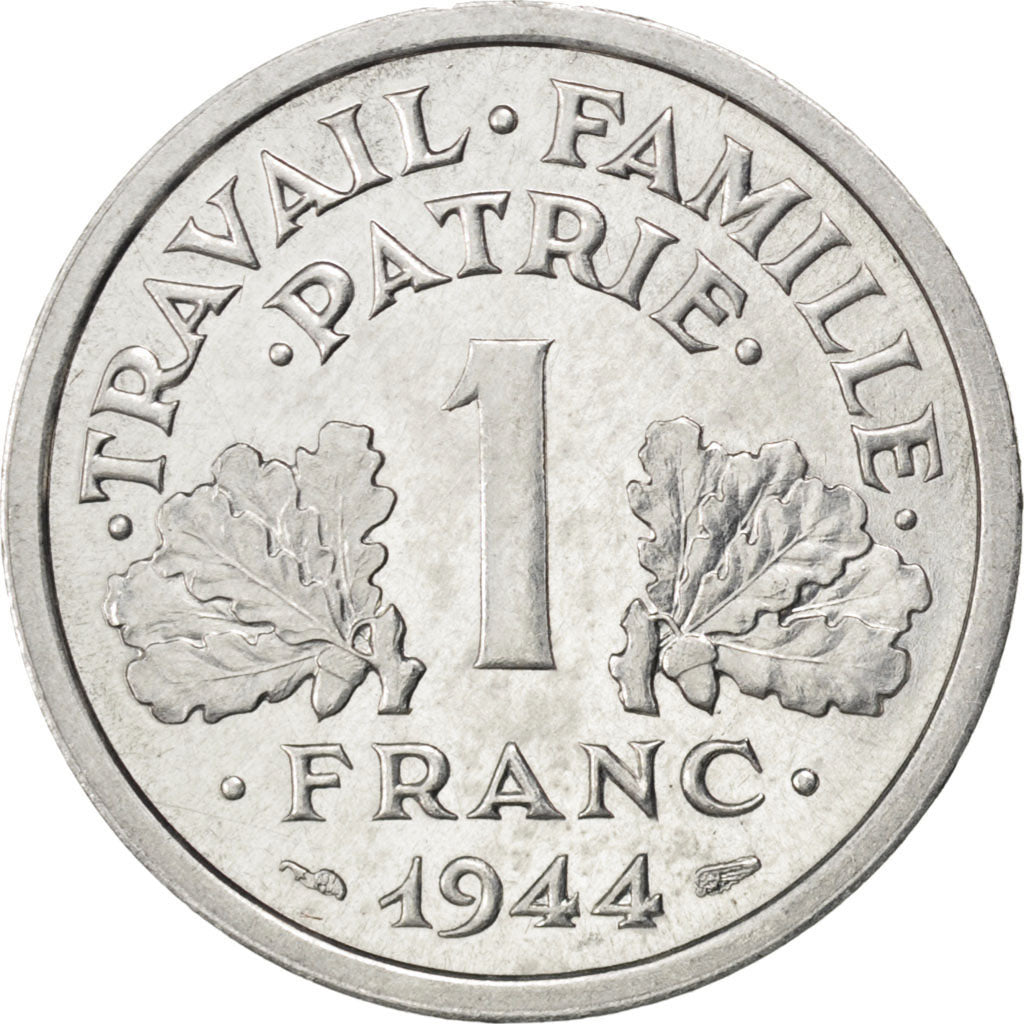 FRANCE, Bazor, Franc, 1944, Paris, KM #902.1, AU(55-58), Aluminum, 23, Gadoury..