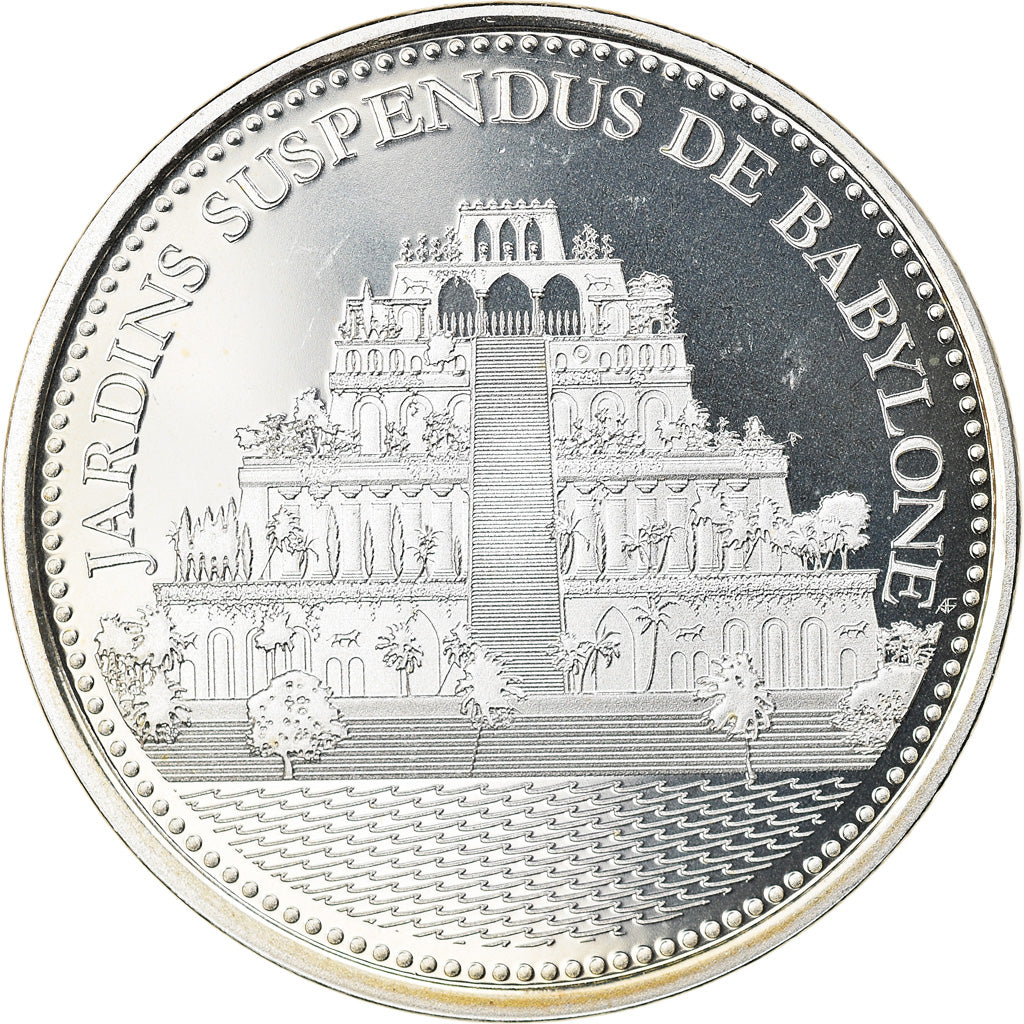 France, Medal, Merveilles du monde, Jardins suspendus de Babylone, Arts &