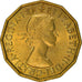 Coin, Great Britain, Elizabeth II, 3 Pence, 1960, AU(50-53), Nickel-brass