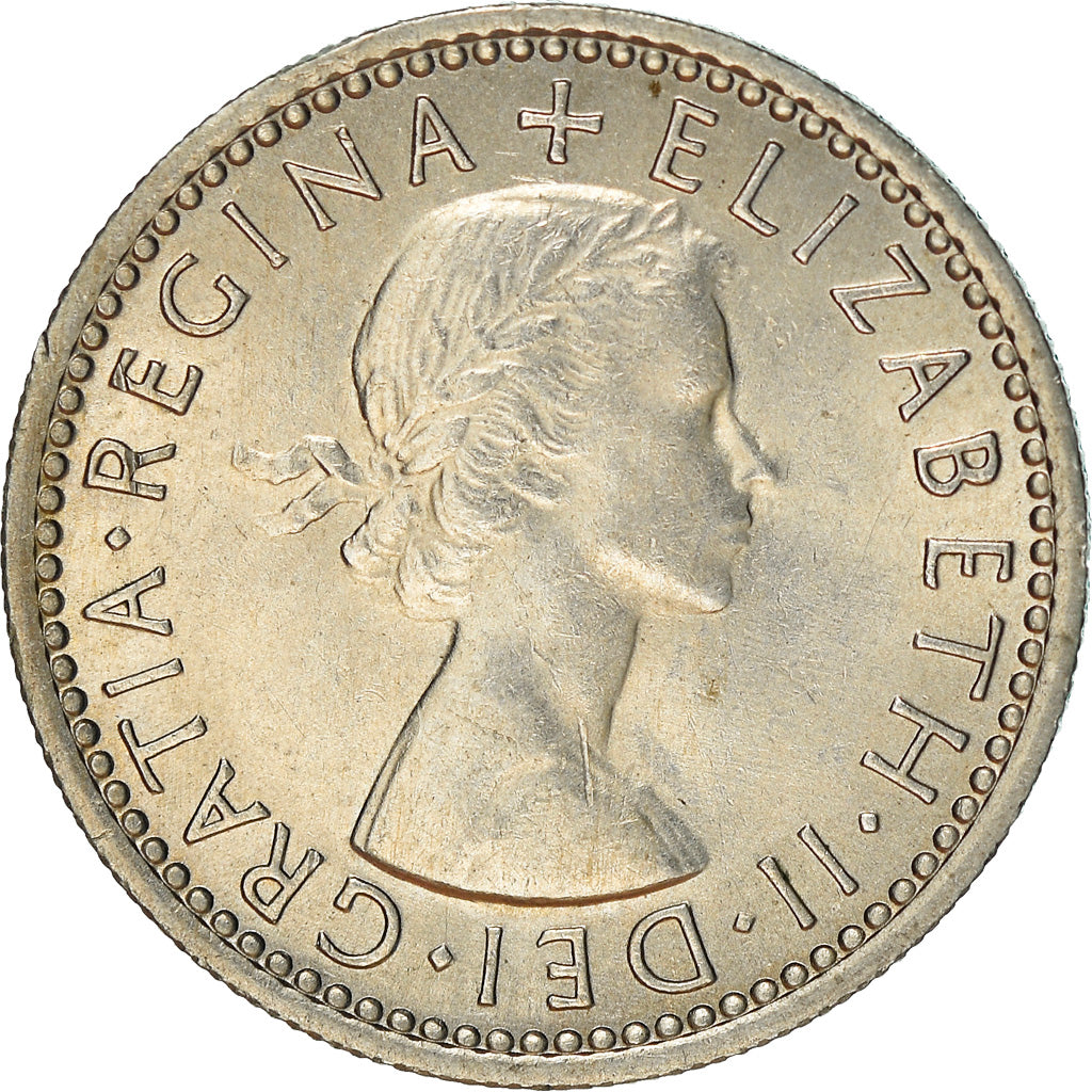 Moneta, Wielka Brytania, Elizabeth II, 6 Pence, 1964, AU(55-58), Miedź-Nikiel