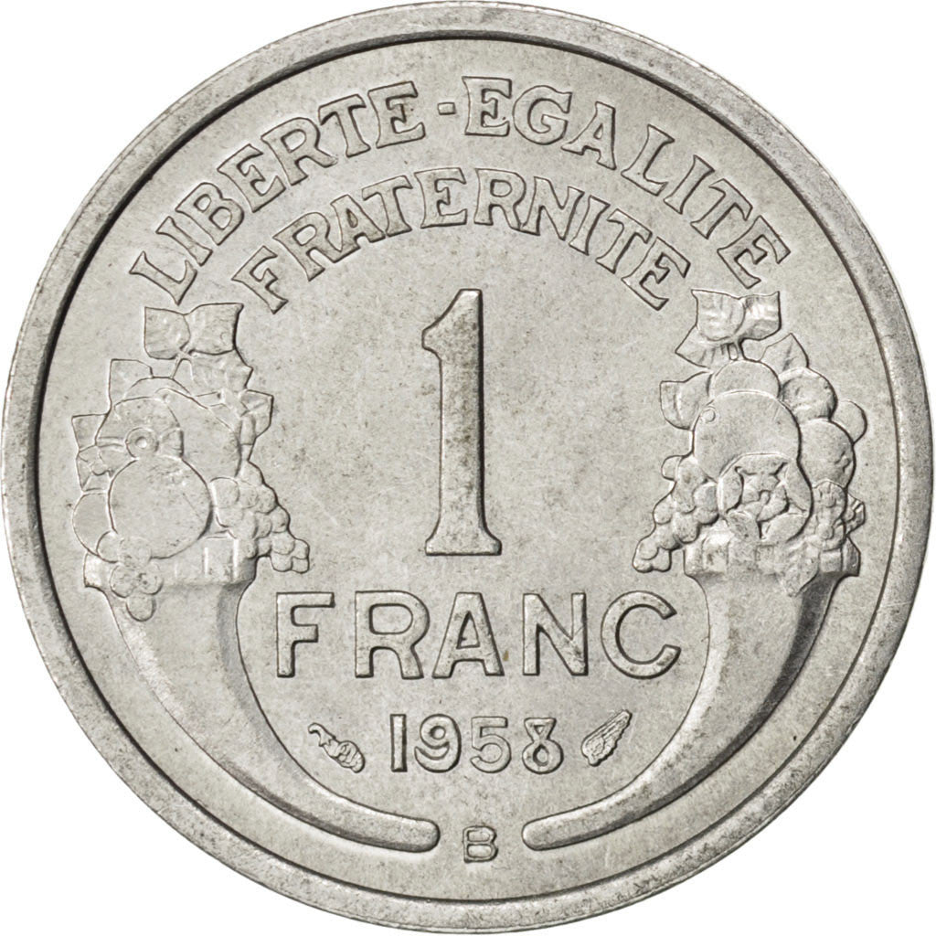 FRANCE, Morlon, Franc, 1958, Beaumont - Le Roger, KM #885a.2, AU(50-53),...