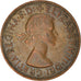 Coin, Australia, Elizabeth II, Penny, 1956, EF(40-45), Bronze, KM:56