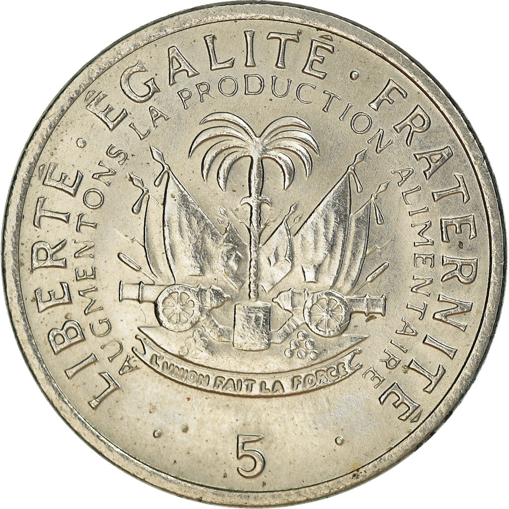 Coin, Haiti, 5 Centimes, 1975, MS(63), Copper-nickel, KM:119