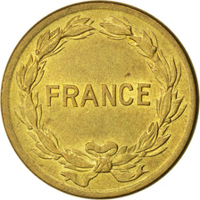FRANCE, France Libre, 2 Francs, 1944, Philadelphia, KM #905, MS(60-62), Brass,..